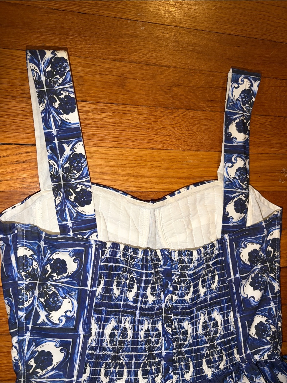 Dolce & Gabbana Bustier Midi Dress in Majolica-Print Poplin - IT 44 - US 8 - Picture 10 of 13